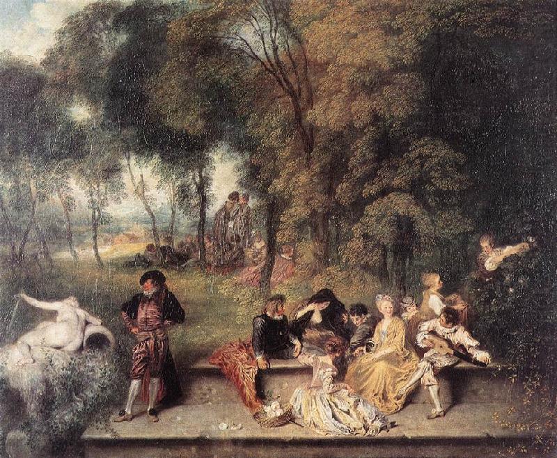 Merry Company in the Open Air1, WATTEAU, Antoine
